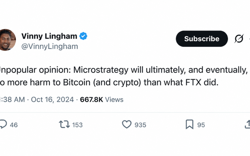 Vinny Lingham Predicted Saylor Would Hurt Bitcoin More Than FTX. Now He's Explaining Why – Bitcoin News