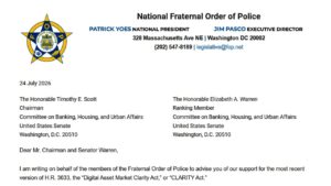 382,000-Member Police Group Supports Revised Crypto CLARITY Act