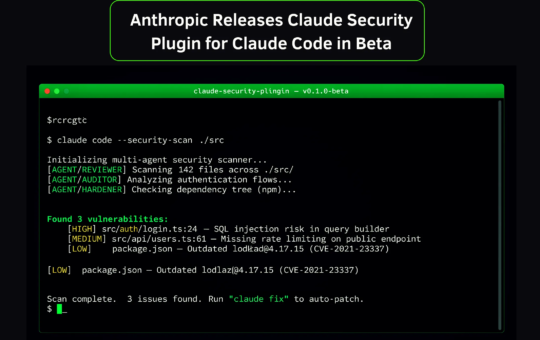 Anthropic Releases Claude Security Plugin for Claude Code in Beta: A Multi-Agent Vulnerability Scanner That Runs in Your Terminal