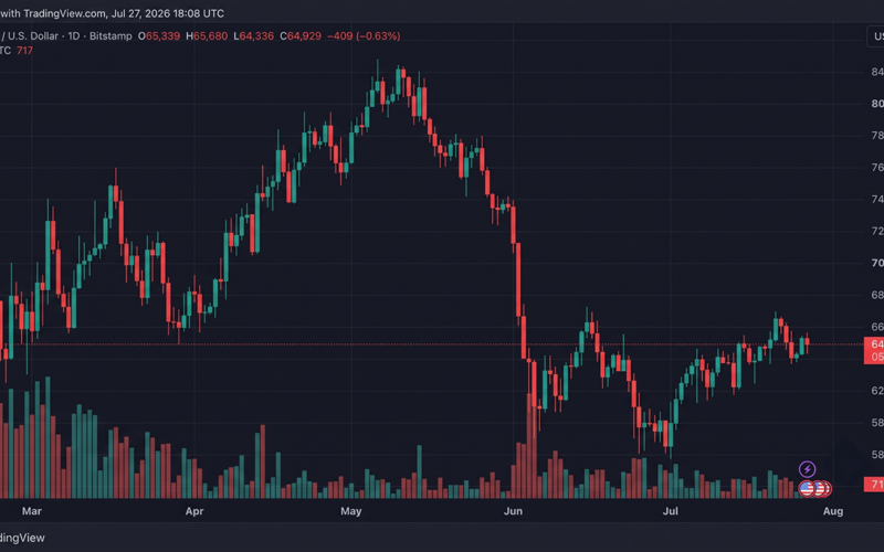 Bitcoin Traders Face $75M in Liquidations After Three Failed Attempts to Clear $65,600