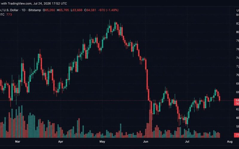 Bitcoin Traders Trigger $87M in Liquidations After BTC Slides Below $64,000