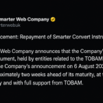 Bitcoin Treasury Firm Smarter Web Sells 177 BTC in Early Debt Repayment Move