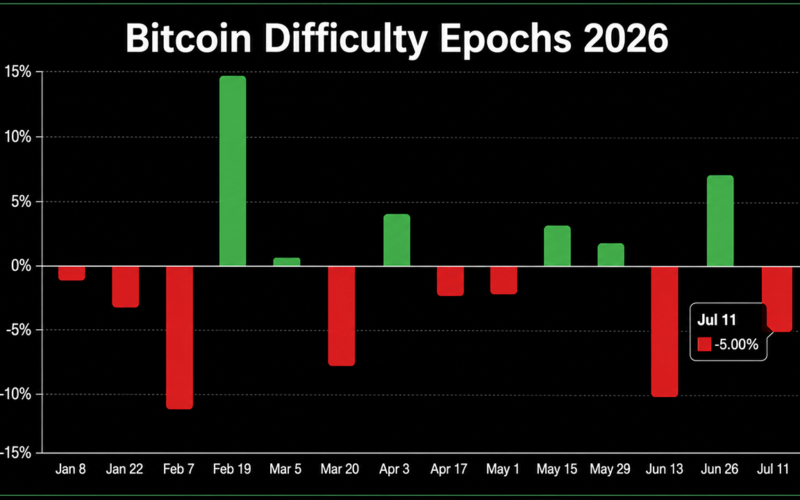 Bitcoin’s 14th Difficulty Reset Slashes Mining Pressure by 6.7 Trillion