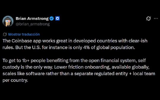 Coinbase CEO Brian Armstrong Champions Self-Custody to Reach 1 Billion Users