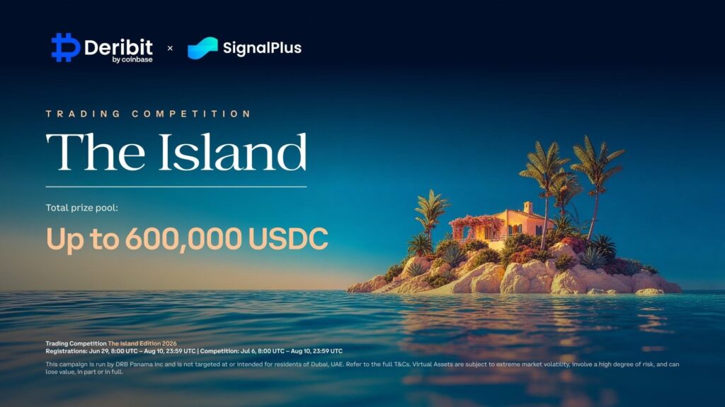 Deribit and SignalPlus Launch The Island Trading Competition With Up to $600,000 USDC in Prizes – Bitcoin News