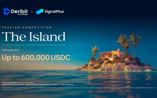 Deribit and SignalPlus Launch The Island Trading Competition With Up to $600,000 USDC in Prizes – Bitcoin News