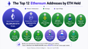 Ethereum's 12 Biggest Wallets Expose 6 Exchanges Controlling 6.6 Million ETH