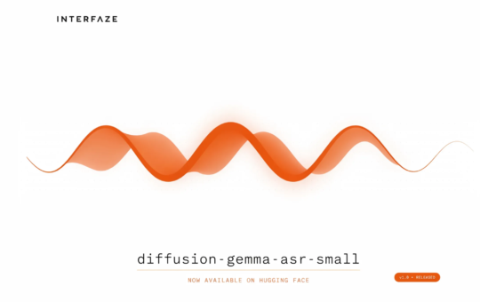 Interfaze Ships diffusion-gemma-asr-small, an Open-Source Diffusion ASR Model Transcribing Six Languages via DiffusionGemma's Parallel Denoising Decoder