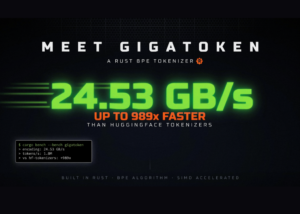 Meet Gigatoken: A Rust BPE Tokenizer that Encodes Text at 24.53 GB/s, up to 989x Faster than HuggingFace Tokenizers