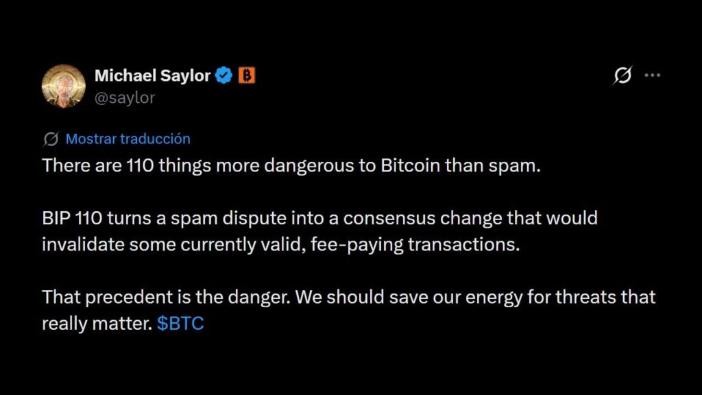 Michael Saylor Slams Bitcoin's Controversial Anti-Spam Fork