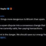 Michael Saylor Slams Bitcoin’s Controversial Anti-Spam Fork