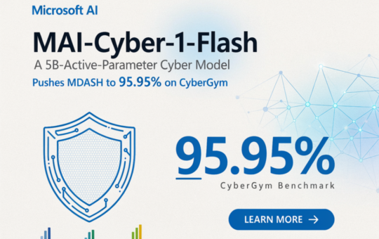 Microsoft AI Releases MAI-Cyber-1-Flash: A 5B-Active-Parameter Cyber Model That Pushes MDASH to 95.95% on CyberGym