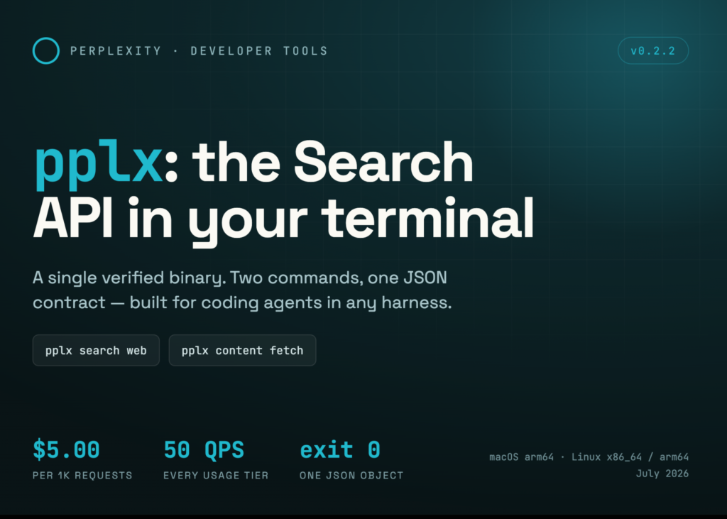 Perplexity Releases pplx, a Single-Binary CLI That Puts Its Search API in the Terminal for Coding Agents