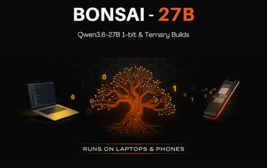 PrismML Releases Bonsai 27B: 1-bit and Ternary Builds of Qwen3.6-27B That Run on Laptops and Phones