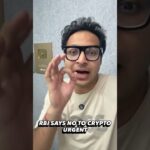 RBI says NO to crypto- URGENT