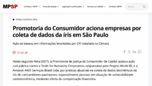 São Paulo Sues World and Amazon AWS for $47 Million Over Abusive Biometric Data Collection