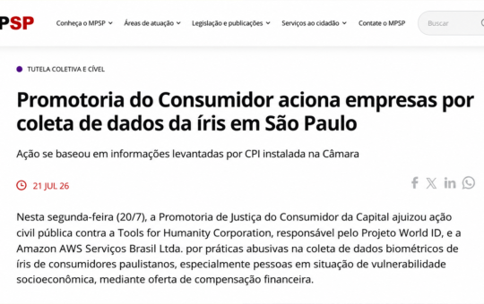 São Paulo Sues World and Amazon AWS for $47 Million Over Abusive Biometric Data Collection