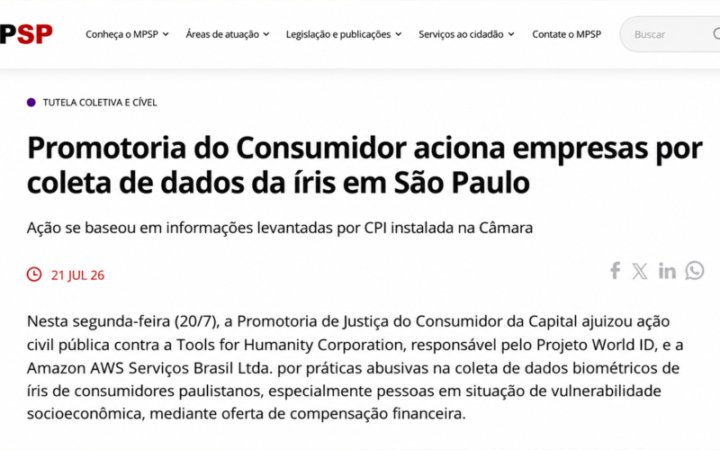 São Paulo Sues World and Amazon AWS for $47 Million Over Abusive Biometric Data Collection