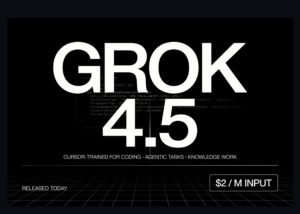 SpaceXAI Releases Grok 4.5, a Cursor-Trained Model for Coding, Agentic Tasks, and Knowledge Work at $2/M Input
