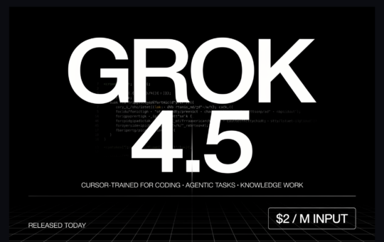 SpaceXAI Releases Grok 4.5, a Cursor-Trained Model for Coding, Agentic Tasks, and Knowledge Work at $2/M Input