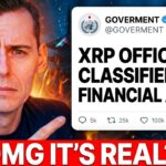THEY JUST FLIPPED THE SWITCH ON XRP!!! (XRP CLASSIFIED AS A FINANCIAL ASSET!)