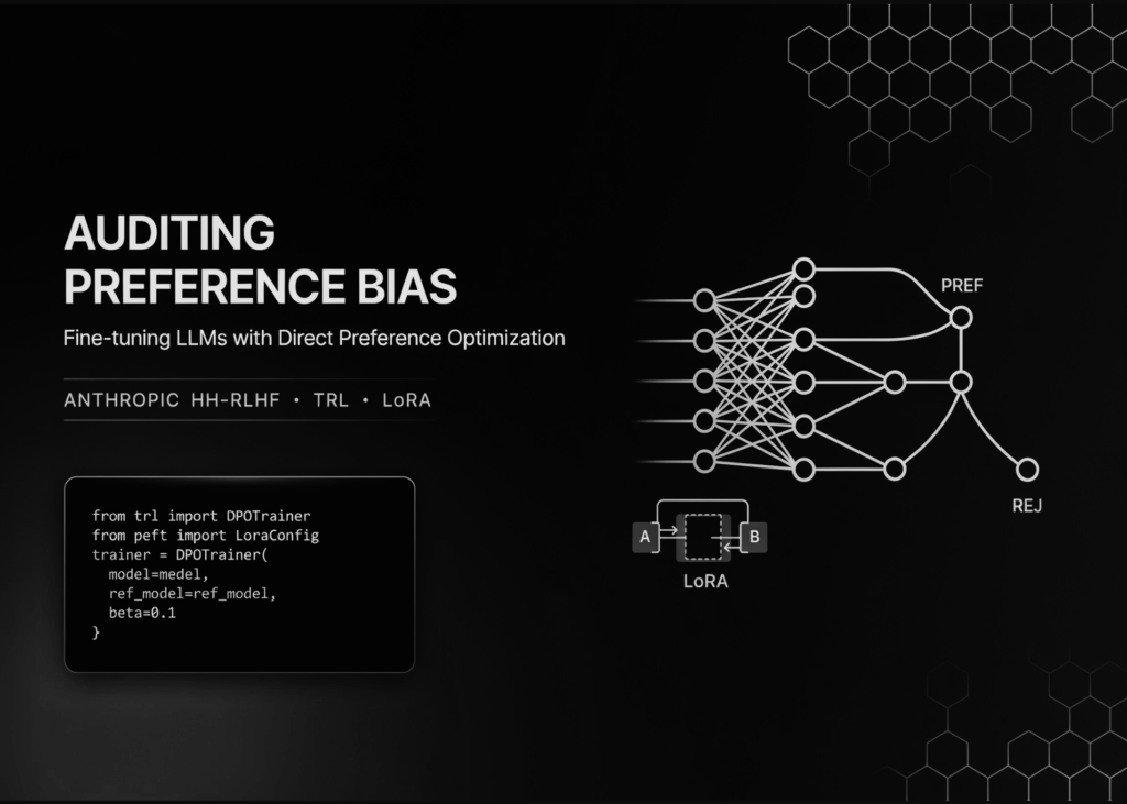 Auditing Preference Biases and Fine-Tuning Language Models with Direct Preference Optimization on Anthropic HH-RLHF Using TRL and LoRA