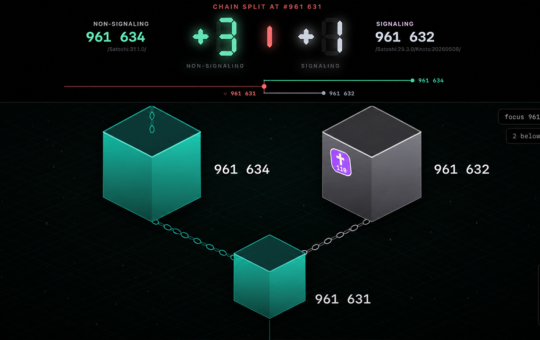 BIP-110 Splits Bitcoin as Rival Miners Clash at Block 961632