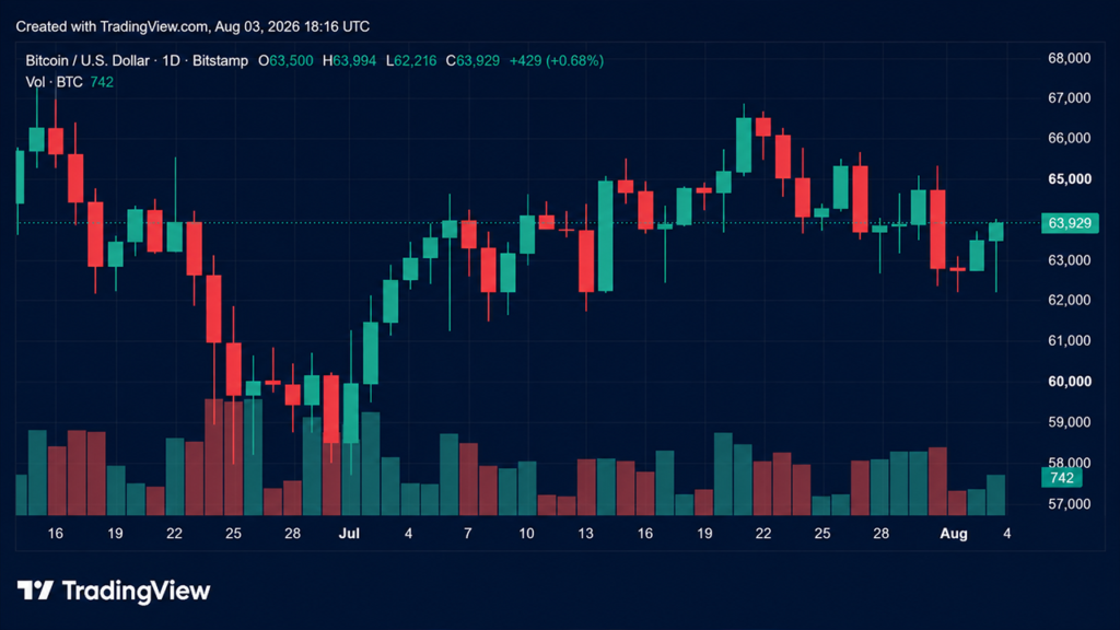 BTC Pushes Toward $64K as CLARITY Act Odds Slide to 27%