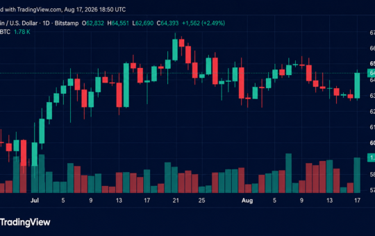 BTC Reclaims $64K as Short Sellers Lose $57.4M in Liquidations