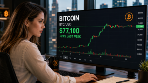 BTC consolidates near $77,000 as traders take $1.72B in profits