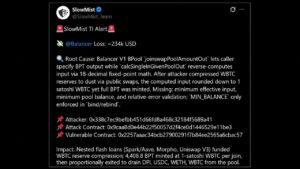 Balancer V1 Pool Hacked for $234K in Same Bug Family