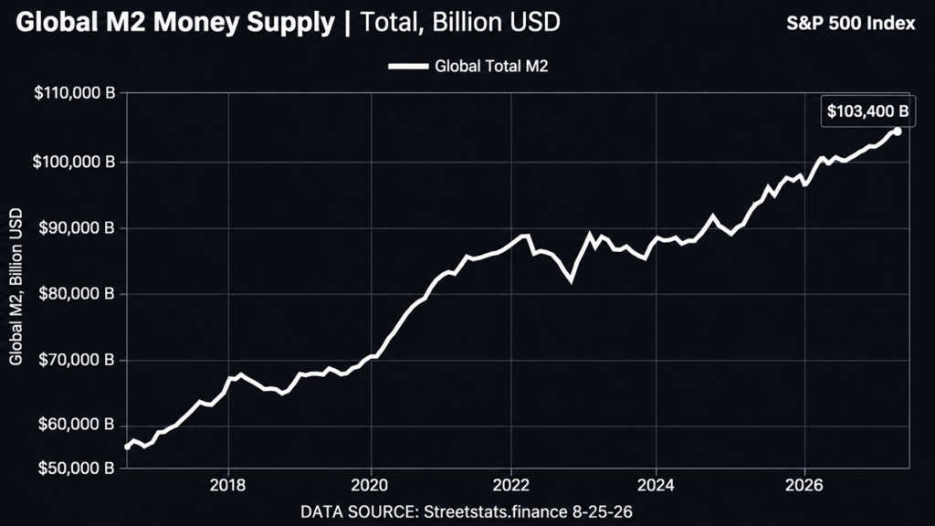 Bitcoin Price Left Behind? Record Global M2 Could Put BTC on a Launchpad