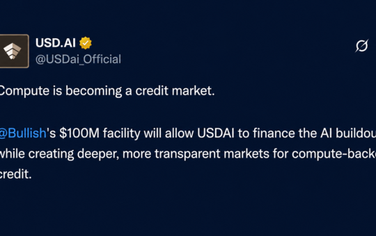 Bullish Makes $100M AI Credit Bet With GPUs Serving as Collateral