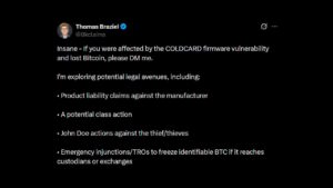 Coinkite Faces Class Action Threat as Bitcoin Wallet Bug Costs Users Over 1,300 BTC