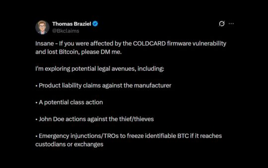 Coinkite Faces Class Action Threat as Bitcoin Wallet Bug Costs Users Over 1,300 BTC
