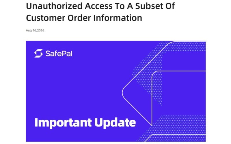 Data Breach Hits 39,798 Safepal Customers After Order Plugin Flaw