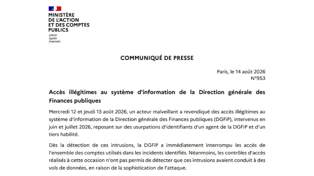 French Tax Agency Admits Data Breach as Hacker Steals 678k Records
