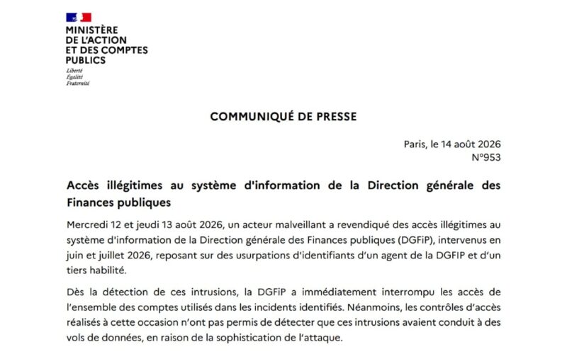 French Tax Agency Admits Data Breach as Hacker Steals 678k Records