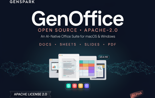 Genspark Open Sources GenOffice: A Free, Ad-Free AI Office Suite for macOS and Windows with Docs, Sheets, Slides, PDF
