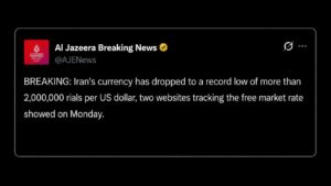 Iran's Rial Crashes to a Record Low as New Sanctions Target Its Bitcoin Mining Lifeline