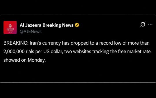 Iran's Rial Crashes to a Record Low as New Sanctions Target Its Bitcoin Mining Lifeline