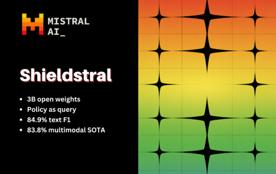 Mistral AI Releases Shieldstral 1.0 3B: An Open-Weights Policy-Adaptive Multimodal Safety Classifier Matching Models 7× Its Size
