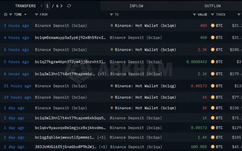 Mystery Whale Sells $576M in Bitcoin as BTC Nears $80,000