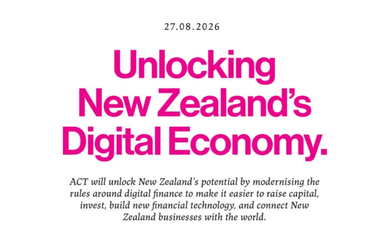NZ’s ACT Party Proposes Waiving Capital Gains Tax on Crypto
