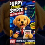Puppy reporting crypto news  #3danimation #cutepuppy #dogshorts