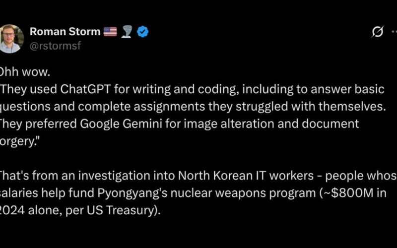 Roman Storm Targets Google and OpenAI Over DOJ Crypto Conviction
