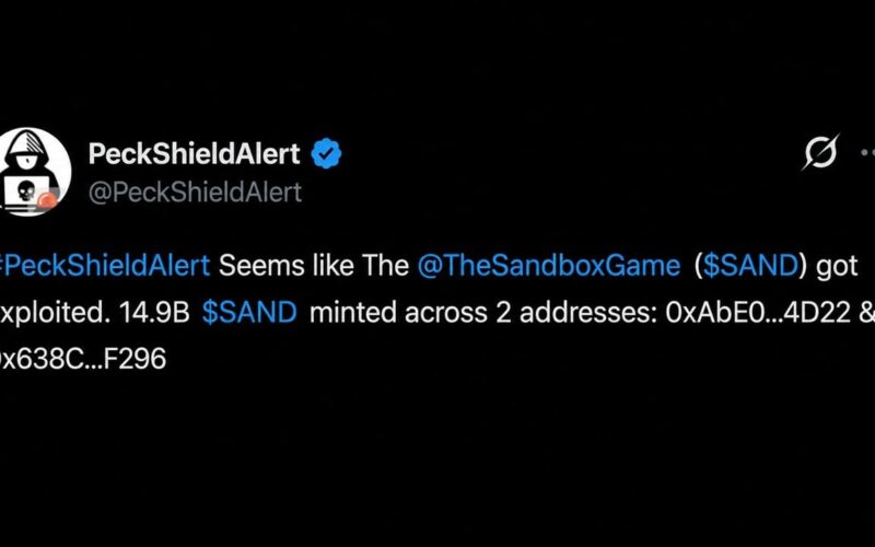 Sandbox Bridge Hack Mints 14.9B SAND While Coinbase Delists Futures