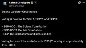 Solana Validators Open Vote on Constitution
