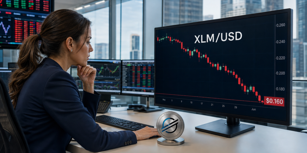 Stellar’s XLM token slides below key moving averages