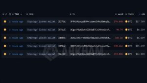 Strategy-Linked Wallet Moves 1,030 BTC as Fourth Sale Looms
